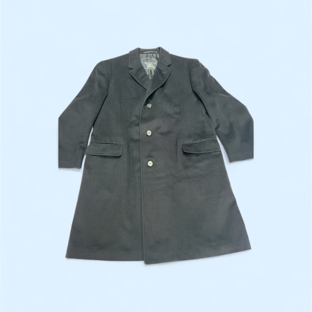 Burberry Men's Navy Blue Single-Breasted pure Cashmere Coat
